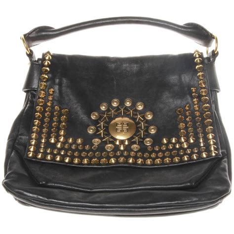 givenchy black soft leather shoulder handbags